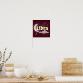 Poster Libra Céleste Lune Cloud Étoiles Astrologie Art (Cuisine)
