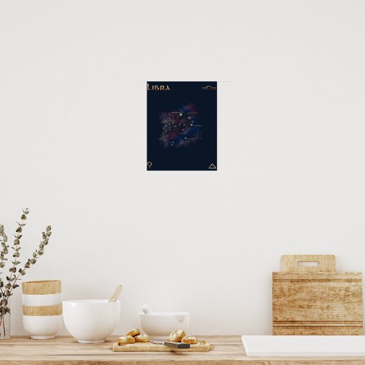 Poster Libra Constellation - Unique cadeau de Libra Lover (Cuisine)