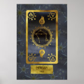 Poster Libra Dark Zodiac Astrologie : Black Gold Nom (Devant)