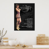 Poster Libra Gothique Zodiac Anniversaire Imprimer / Post (Cuisine)