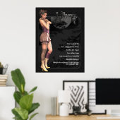 Poster Libra Gothique Zodiac Anniversaire Imprimer / Post (Bureau à domicile)