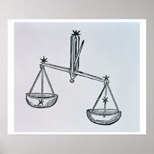 Poster Libra (les Scales) une illustration de "Poeti" (Devant)