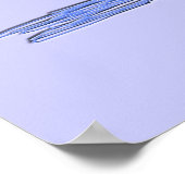 Poster Libra. Signe astrologique zodiaque. Bleu. (Coin)
