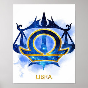 Poster Libra Zodiac Sign - Drôle Libra Zodiac Lover Cadea