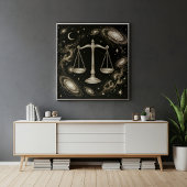 Poster Libra Zodiaque Céleste Astrologie