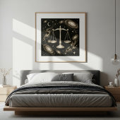 Poster Libra Zodiaque Céleste Astrologie