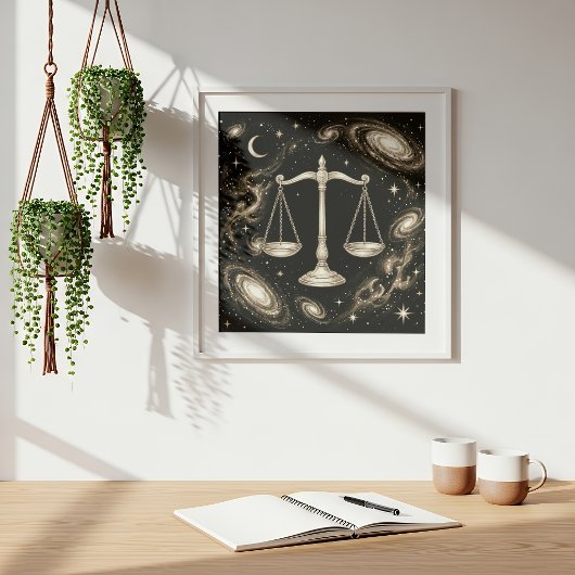 Poster Libra Zodiaque Céleste Astrologie