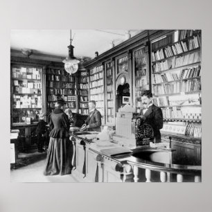Poster Librairie, 1895. Photo vintage