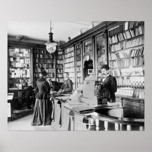 Poster Librairie, 1895. Photo vintage (Devant)