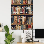 Poster Librairie Rendez-vous quotidiennement (Bureau à domicile)