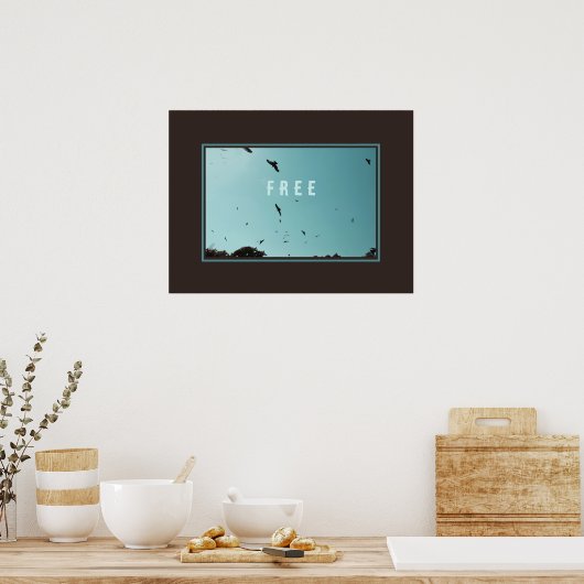 Poster Libre circulation des oiseaux dans le ciel (Cuisine)
