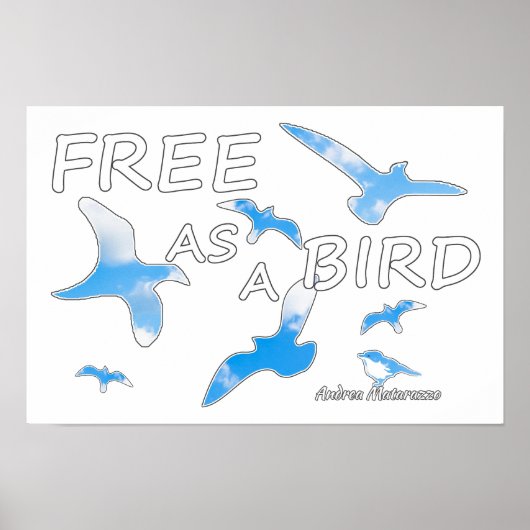 Poster Libre comme un oiseau 2 (Devant)