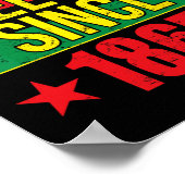 Poster Libre depuis 1865 Histoire noire afro-américaine (Coin)