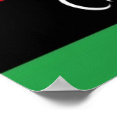 Poster Libye - Drapeau d'agitation - (Coin)