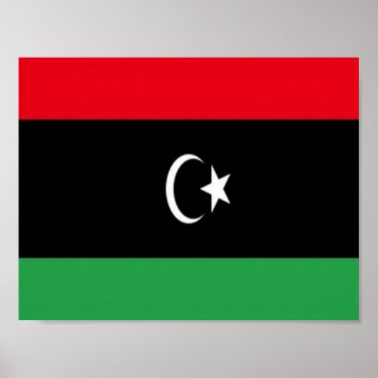 Poster Libye - Drapeau d'agitation - (Devant)
