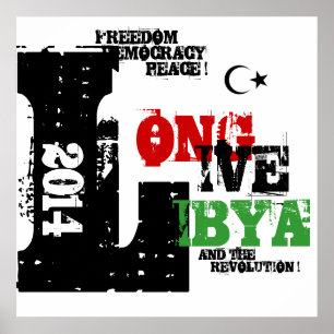 POSTER LIBYE VIVANTE ET RÉVOLUTION 2014