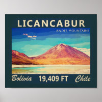 Licancabur Amérique du Sud Vintage