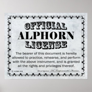 Poster Licence Alphorn