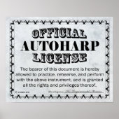 Poster Licence Autoharp (Devant)