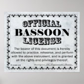 Poster Licence Bassoon (Devant)