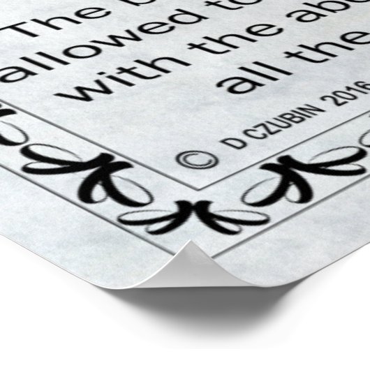 Poster Licence Clarinet Contrabass (Coin)