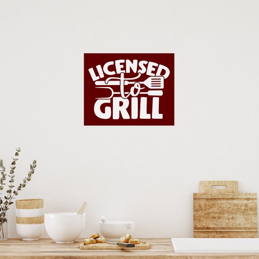 Poster Licence De Grill (Cuisine)