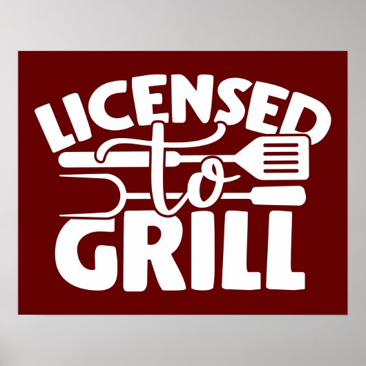 Poster Licence De Grill (Devant)