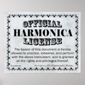 Poster Licence Harmonica (Devant)