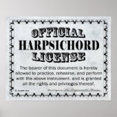 Poster Licence Harpsichord (Devant)