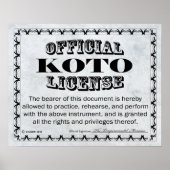 Poster Licence Koto (Devant)