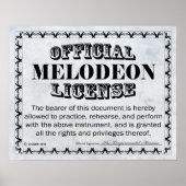 Poster Licence Melodeon (Devant)