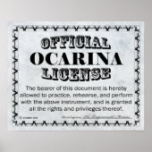 Poster Licence Ocarina (Devant)