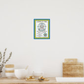 Poster Licence pour le certificat de retrait de refroidis (Cuisine)