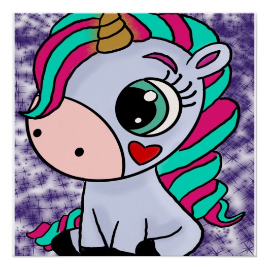 Poster licorne (Devant)