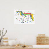 Poster licorne arc-en-ciel (Cuisine)