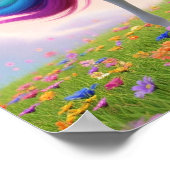 Poster Licorne arc-en-ciel magique (Coin)