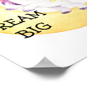 Poster Licorne Arc-en-ciel Rêve Grand Nursery Bébé Fille (Coin)