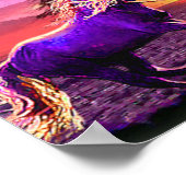 Poster licorne au coucher du soleil (Coin)