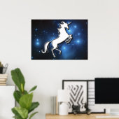 Poster licorne blanche (Bureau à domicile)