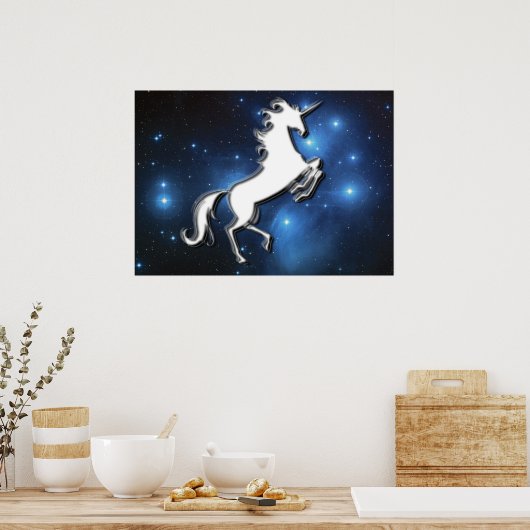 Poster licorne blanche (Cuisine)