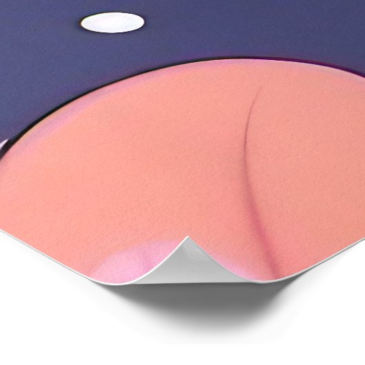 Poster Licorne blanche adorable bébé avec des fleurs (Coin)