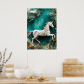 Poster licorne blanche magique (Cuisine)