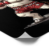 Poster Licorne Boxeuse Avec Gants De Boxe Kickboxing Mign (Coin)