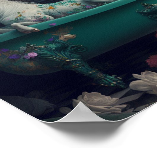 Poster Licorne dans la baignoire (Coin)