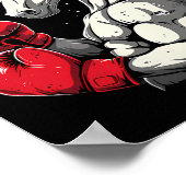 Poster Licorne de boxe avec gants de boxe Kickboxing Mign (Coin)