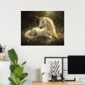Poster Licorne de Prairie Dorée (Bureau à domicile)