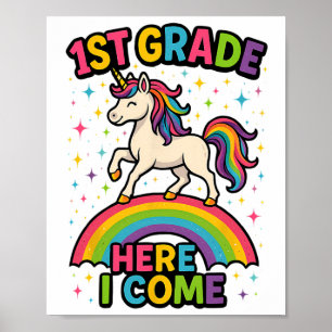 Poster Licorne de rentrée en 1re année, drôle