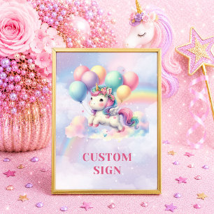 Poster Licorne Magique Jour Anniversaire Personnalisé 