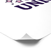 Poster Licorne Mathicorne Mode Charmant Fond Blanc D (Coin)