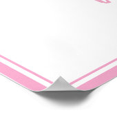 Poster licorne mignonne ballerine fille rose enfants (Coin)